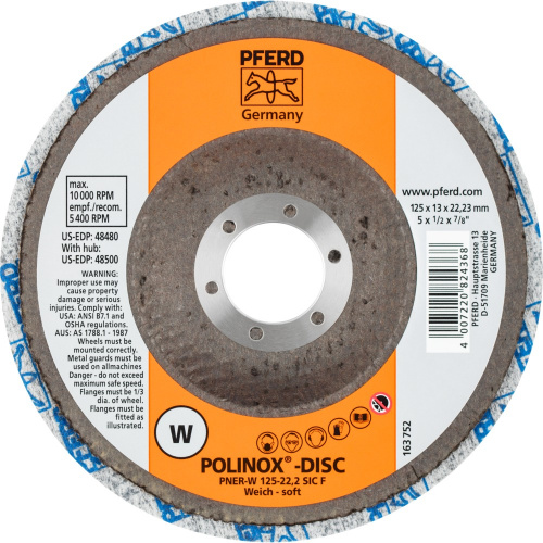 Диск волоконный PFERD POLINOX PNER