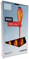 Набор диэлектрических отверток WITTE MAXX VDE SLIM 5 пр. SL/PZ1+2 Набор диэлектрических отверток WITTE MAXX VDE SLIM 5 пр. SL/PZ1+2