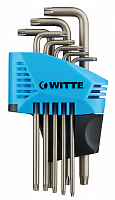Набор угловых ключей WITTE PRO 8 пр. TORX Т9-Т40 Набор угловых ключей WITTE PRO 8 пр. TORX Т9-Т40