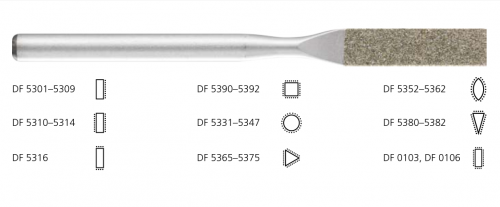 Напильник алмазный для механического шлифования плоский конус PFERD DF  фото 2