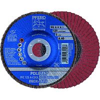 Круг шлифовальный веерный PFERD PF A-COOL SG INOX+ALU